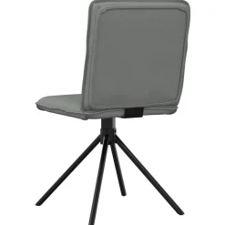 vidaXL Sillas-Sillas de comedor giratorias 4 unidades tela