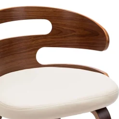 vidaXL Sillas de comedor 4 uds madera curvada y cuero sintético crema crema y marr&oacute;n oscuro Hot