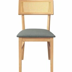 vidaXL Sillas-Sillas de comedor con cojines 2 uds madera maciza caucho