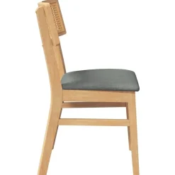 vidaXL Sillas-Sillas de comedor con cojines 2 uds madera maciza caucho