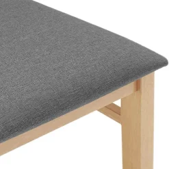 vidaXL Sillas-Sillas de comedor con cojines 2 uds madera maciza caucho