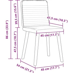 vidaXL Sillas-Sillas de comedor 4 unidades tela