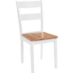 vidaXL Sillas de comedor 4 unidades madera maciza de caucho blanco Hot