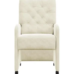 vidaXL Sillas de Comedor con Ruedas 2 pcs 58 x 67 x 97 cm Crema Best