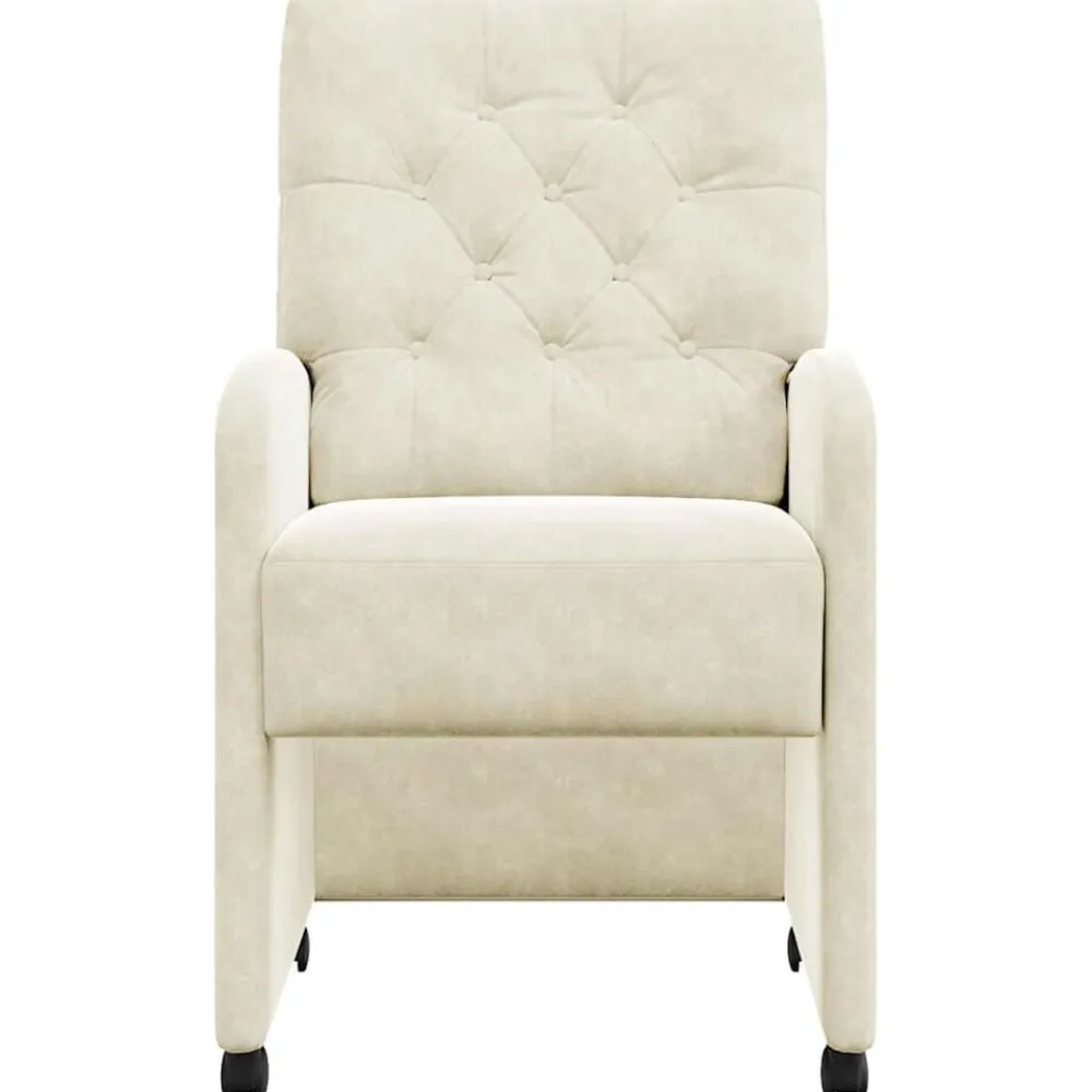 vidaXL Sillas de Comedor con Ruedas 2 pcs 58 x 67 x 97 cm Crema Best
