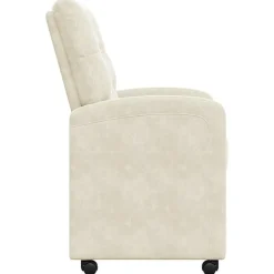 vidaXL Sillas de Comedor con Ruedas 2 pcs 58 x 67 x 97 cm Crema Best