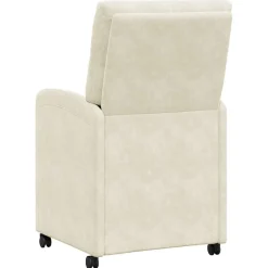 vidaXL Sillas de Comedor con Ruedas 2 pcs 58 x 67 x 97 cm Crema Best
