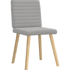 vidaXL Sillas de comedor 4 uds tela Gris nube Discount