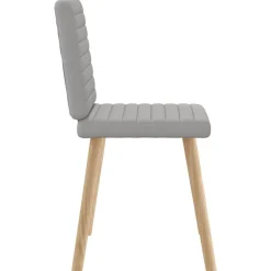 vidaXL Sillas de comedor 4 uds tela Gris nube Discount
