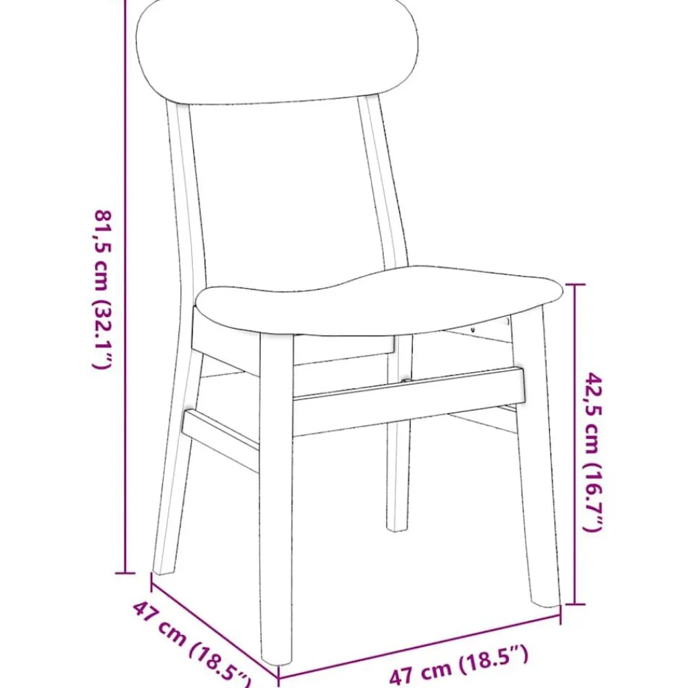 vidaXL Sillas de comedor con cojines 2 uds madera maciza marrón caucho Marrón y claro