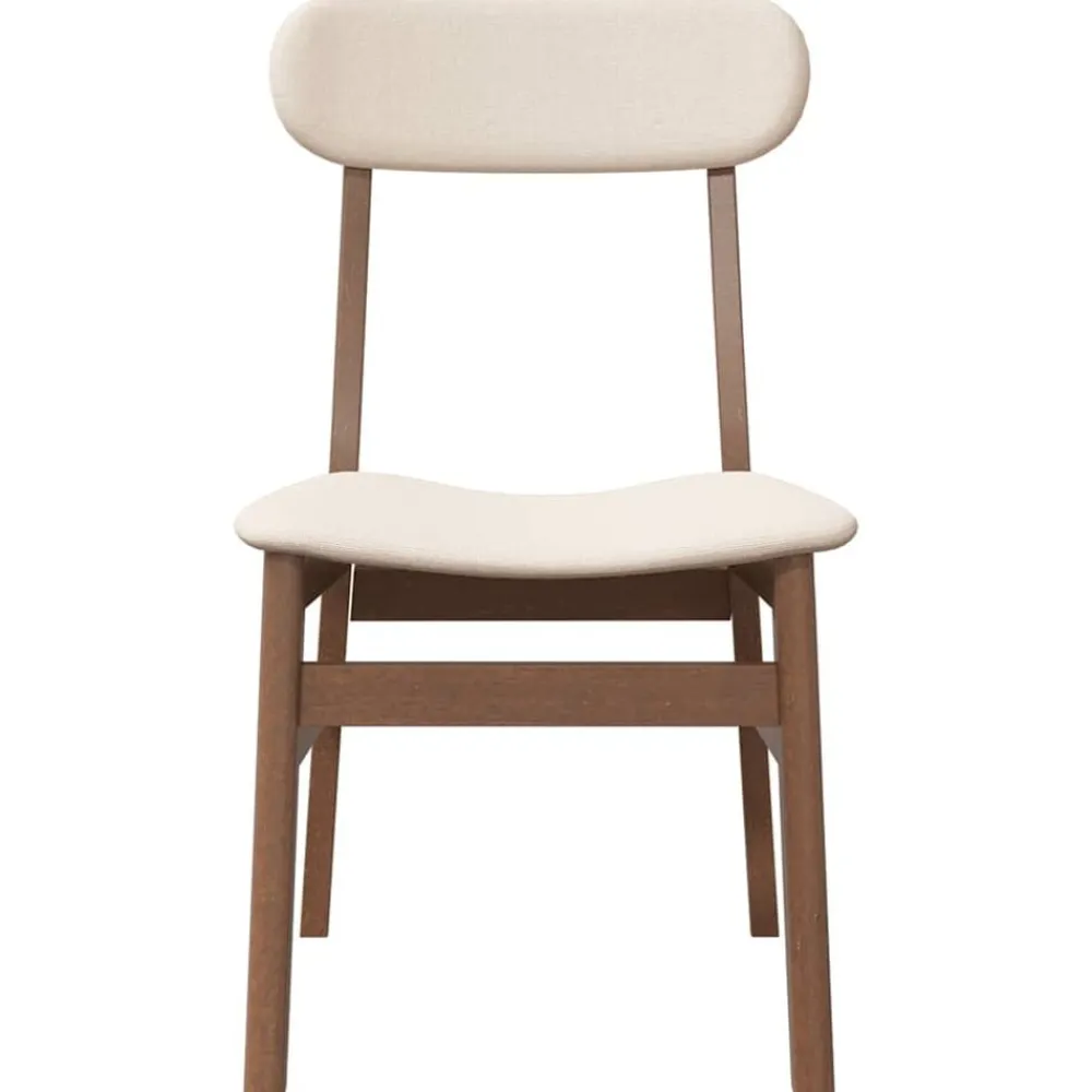 vidaXL Sillas de comedor con cojines 2 uds madera maciza marrón caucho Marrón y claro