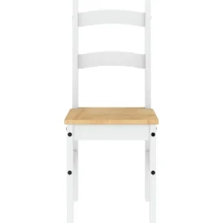 vidaXL Sillas-Sillas de comedor 2 uds madera maciza pino 40x46x99 cm