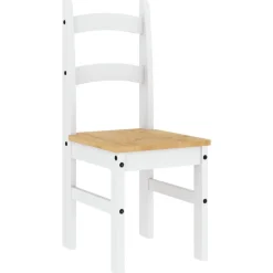 vidaXL Sillas-Sillas de comedor 2 uds madera maciza pino 40x46x99 cm