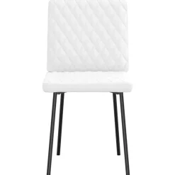vidaXL Sillas de comedor 4 unidades cuero sintético Blanco Sale