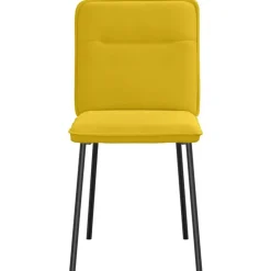 vidaXL Sillas de comedor 4 unidades terciopelo Amarillo New