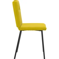 vidaXL Sillas de comedor 4 unidades terciopelo Amarillo New