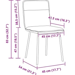 vidaXL Sillas de comedor 4 unidades terciopelo Amarillo New
