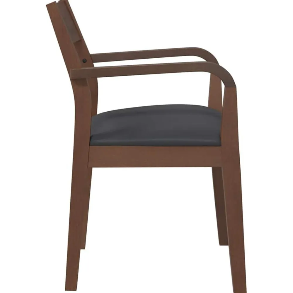 vidaXL Sillas-Sillas de comedor con cojines 2 uds madera maciza marrón caucho