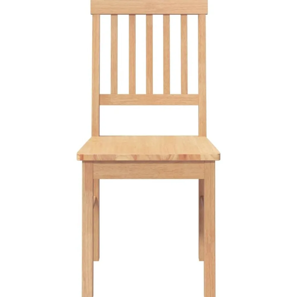 vidaXL Sillas de comedor 2 unidades madera maciza de caucho Natural Outlet