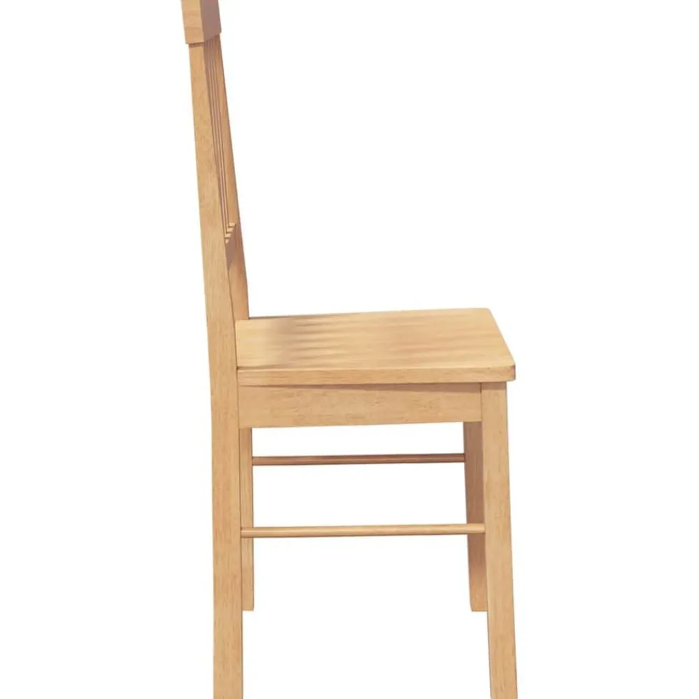vidaXL Sillas de comedor 2 unidades madera maciza de caucho Natural Outlet