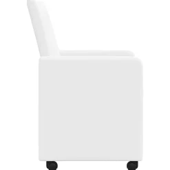 vidaXL Sillas de Comedor con Ruedas con ruedas 2 pcs 57 x 66 x 94 cm White Clearance