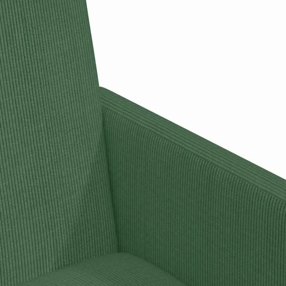 vidaXL Sillas de Comedor con Ruedas 2 pcs Verde grisáceo Tela de pana Verde grisáceo Best