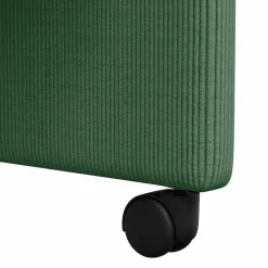 vidaXL Sillas de Comedor con Ruedas 2 pcs Verde grisáceo Tela de pana Verde grisáceo Best