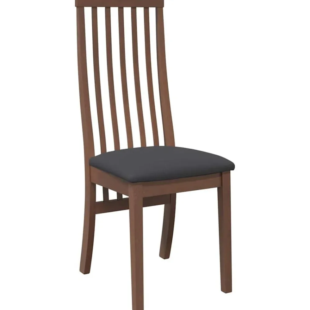 vidaXL Sillas de comedor con cojines 2 uds madera maciza marrón caucho Marrón y negro Hot