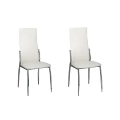 vidaXL Sillas-Sillas de comedor 2 unidades cuero sintético