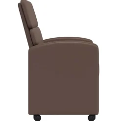 vidaXL Sillas-Sillas de Comedor con Ruedas 2 pcs Marrón 58 x 65 x 98 cm