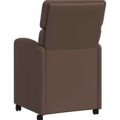 vidaXL Sillas-Sillas de Comedor con Ruedas 2 pcs Marrón 58 x 65 x 98 cm