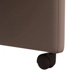 vidaXL Sillas-Sillas de Comedor con Ruedas 2 pcs Marrón 58 x 65 x 98 cm