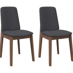 vidaXL Sillas de comedor con cojines 2 uds madera maciza marrón caucho Marrón y negro Best