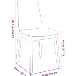 vidaXL Sillas de comedor con cojines 2 uds madera maciza marrón caucho Marrón y negro Best