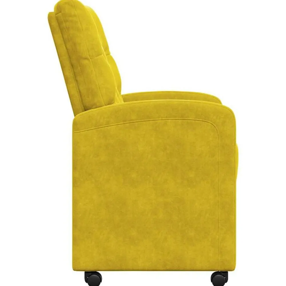 vidaXL Sillas de Comedor con Ruedas 2 pcs 58 x 67 x 97 cm Amarillo Sale