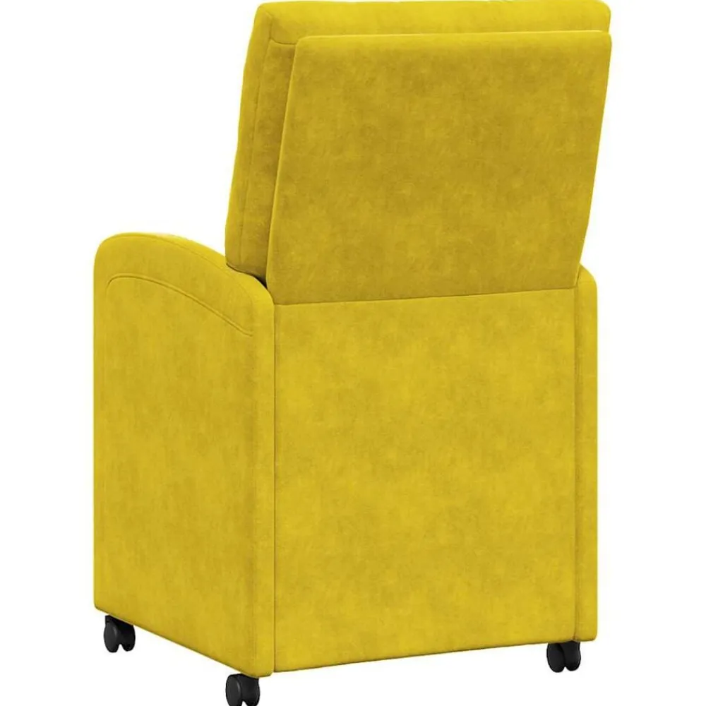 vidaXL Sillas de Comedor con Ruedas 2 pcs 58 x 67 x 97 cm Amarillo Sale