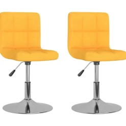 vidaXL Sillas-Sillas de comedor giratorias 2 unidades tela