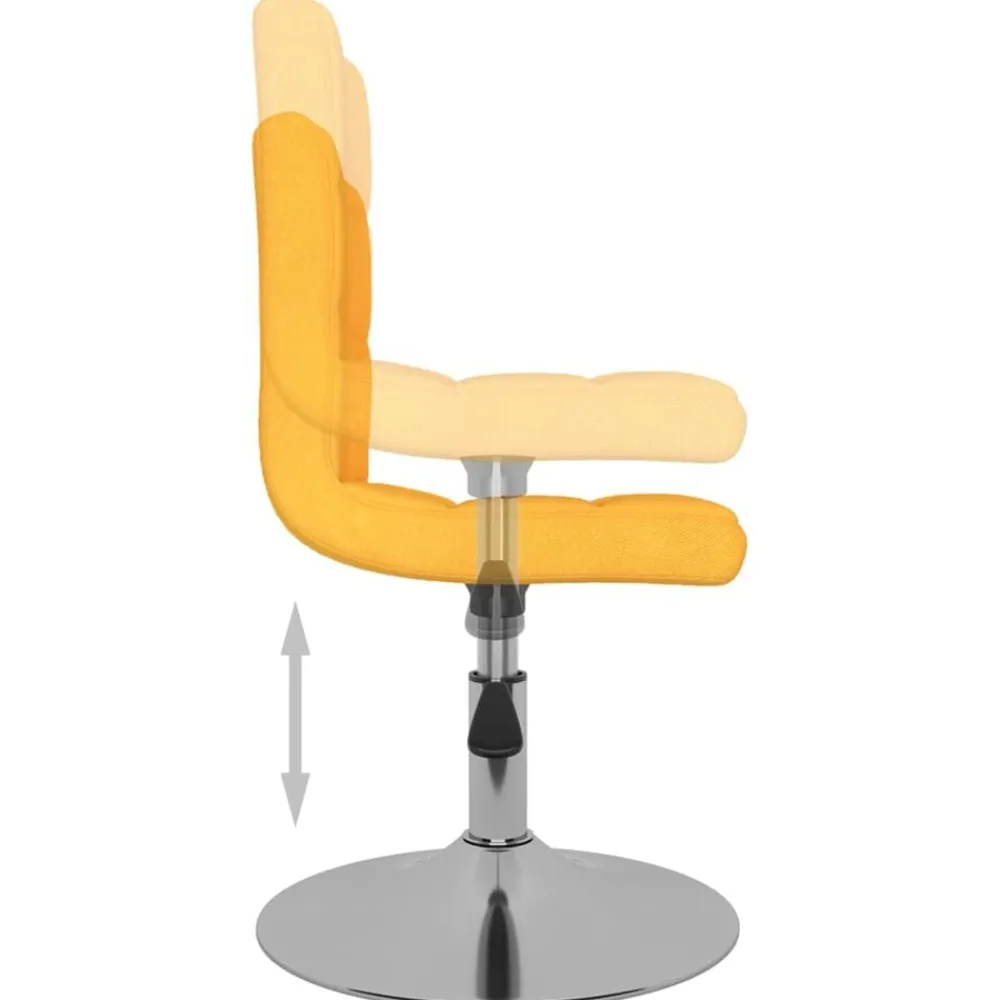 vidaXL Sillas-Sillas de comedor giratorias 2 unidades tela