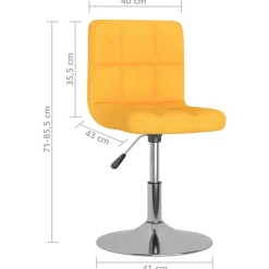vidaXL Sillas-Sillas de comedor giratorias 2 unidades tela