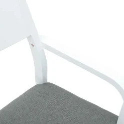 vidaXL Sillas-Sillas de comedor con cojines 2uds madera maciza blanco caucho