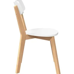 vidaXL Sillas-Sillas de comedor 2 unidades madera maciza de caucho