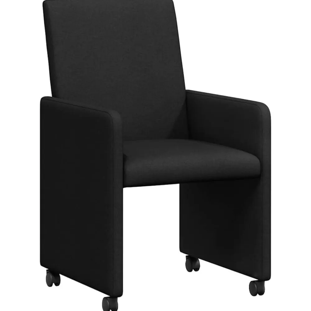 vidaXL Sillas-Sillas de Comedor con Ruedas 2 pcs 57 x 66 x 94 cm tela