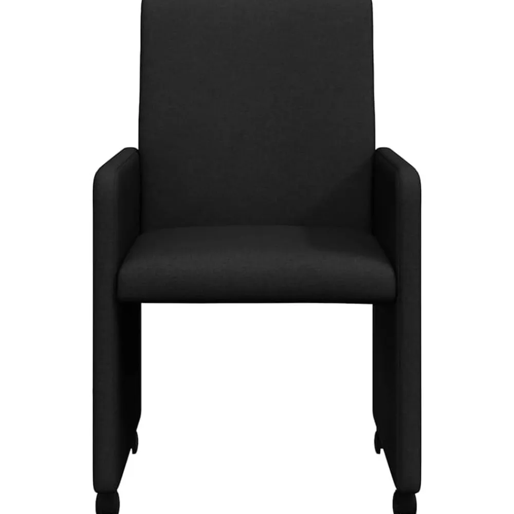vidaXL Sillas-Sillas de Comedor con Ruedas 2 pcs 57 x 66 x 94 cm tela