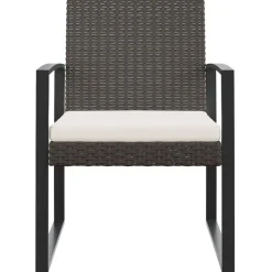 vidaXL Muebles De Jardín-Sillas de comedor para jardín 2 uds PP aspecto de ratán marrón