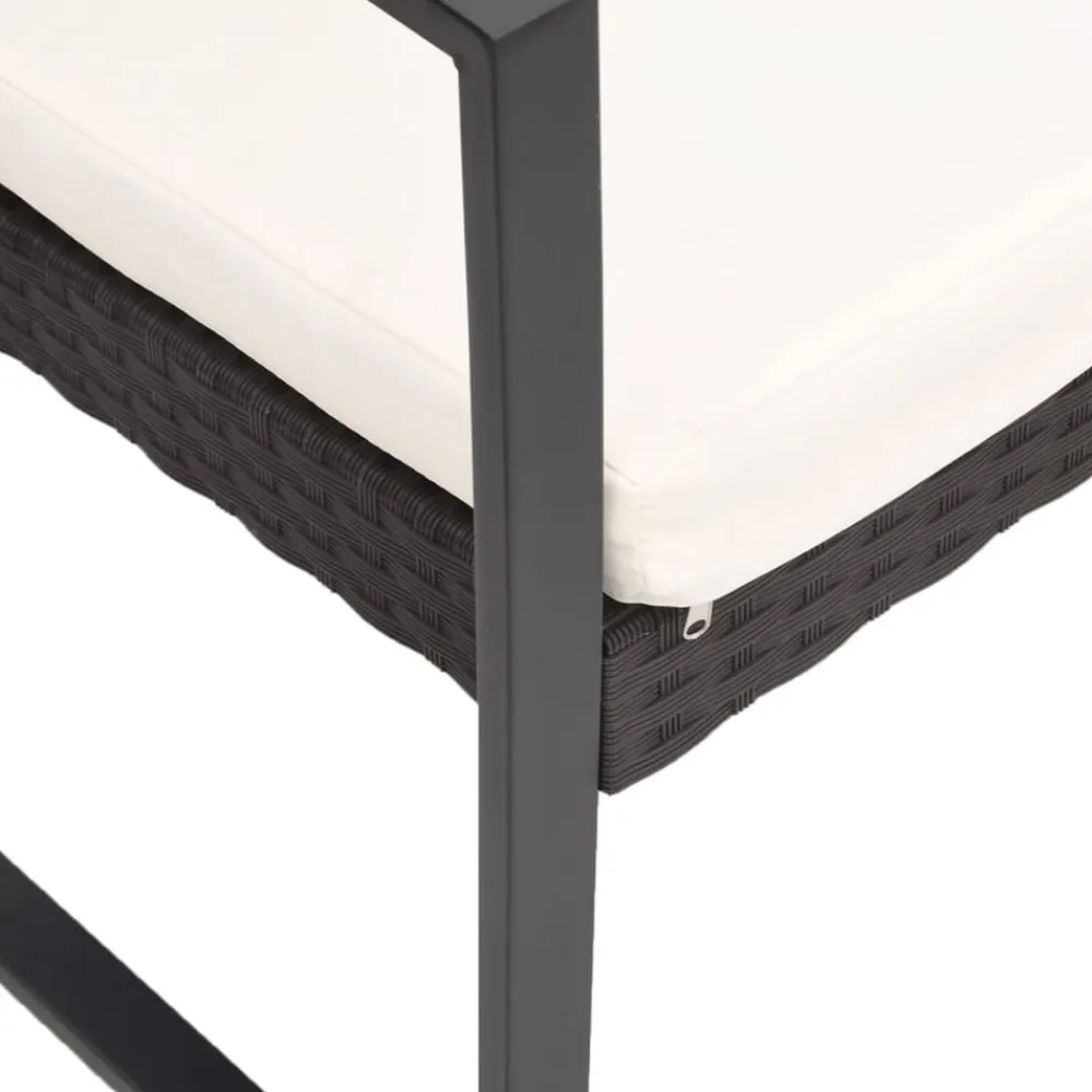 vidaXL Muebles De Jardín-Sillas de comedor para jardín 2 uds PP aspecto de ratán marrón