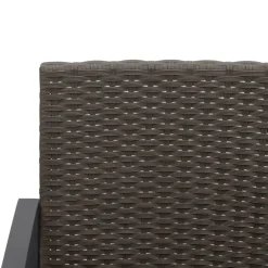 vidaXL Muebles De Jardín-Sillas de comedor para jardín 2 uds PP aspecto de ratán marrón