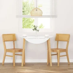 vidaXL Sillas-Sillas de comedor 2 unidades madera maciza de caucho