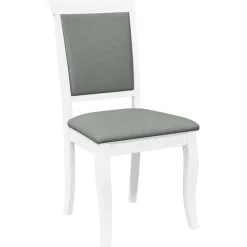 vidaXL Sillas-Sillas de comedor con cojines 2uds madera maciza blanco caucho
