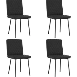 vidaXL Sillas-Sillas de comedor 4 unidades cuero sintético