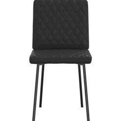 vidaXL Sillas-Sillas de comedor 4 unidades cuero sintético